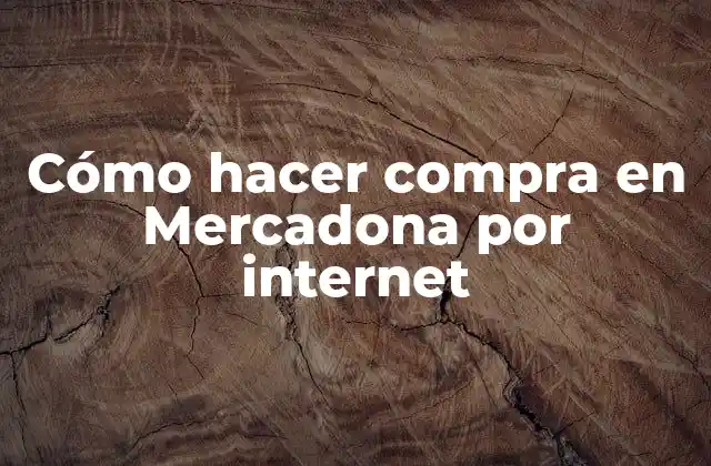 Cómo Hacer Compra en Mercadona por Internet