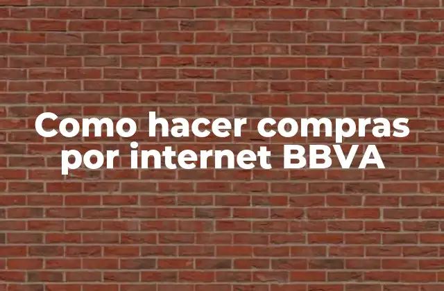 Como Hacer Compras por Internet Bbva