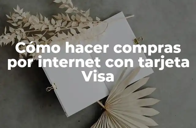Cómo Hacer Compras por Internet con Tarjeta Visa