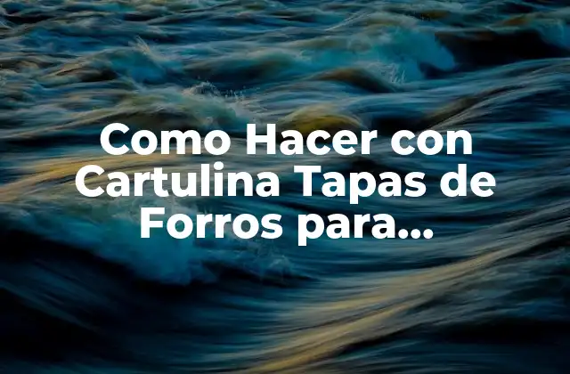 Como Hacer con Cartulina Tapas de Forros para Contabilidad Financiera