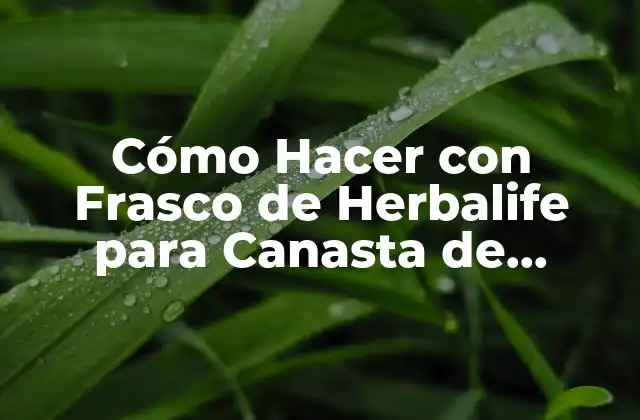 Cómo Hacer con Frasco de Herbalife para Canasta de Navidad