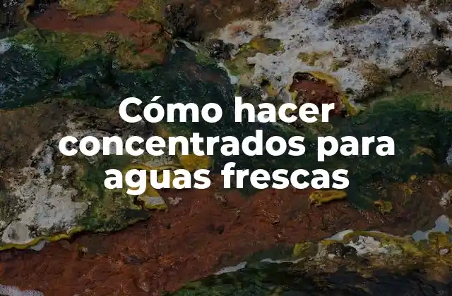 Cómo hacer concentrados para aguas frescas