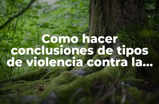 Como Hacer Conclusiones de Tipos de Violencia contra la Mujer 2 Violencia contra la mujer