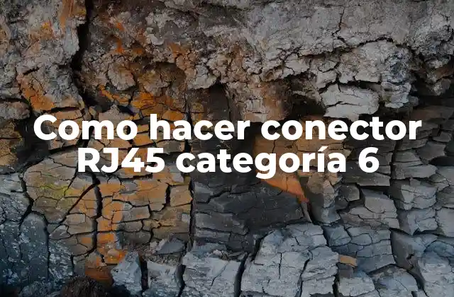 Como Hacer Conector Rj45 Categoría 6