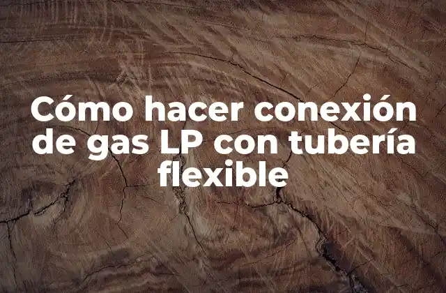 Cómo Hacer Conexión de Gas Lp con Tubería Flexible