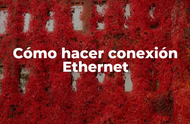 ¿Qué es una conexión Ethernet y para qué sirve?