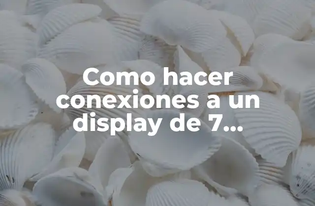 Como Hacer Conexiones a un Display de 7 Segmentos