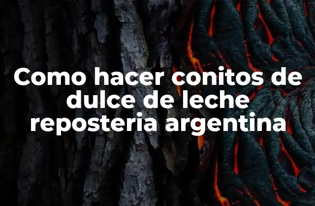 ¿Qué son los conitos de dulce de leche?