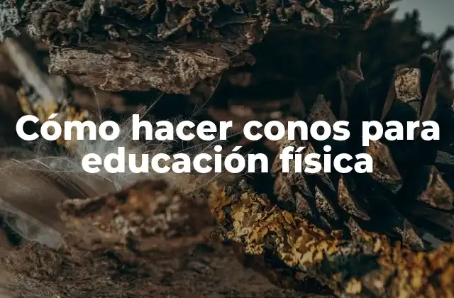 Cómo hacer conos para educación física
