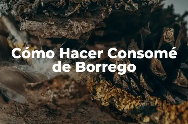 ¿Qué es el Consomé de Borrego?