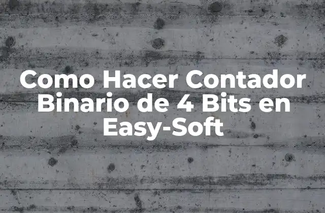 Como Hacer Contador Binario de 4 Bits en Easy-soft