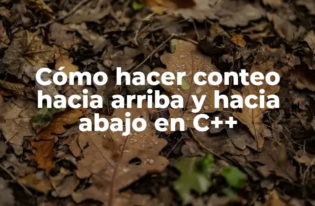 Cómo Hacer Conteo hacia Arriba y hacia Abajo en C++