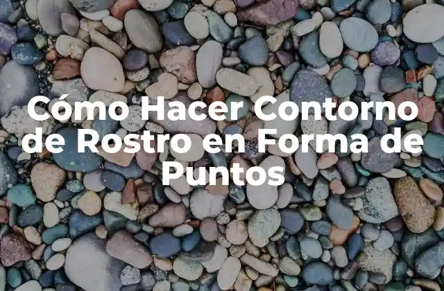 Cómo Hacer Contorno de Rostro en Forma de Puntos