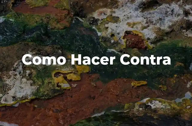 Como Hacer contra