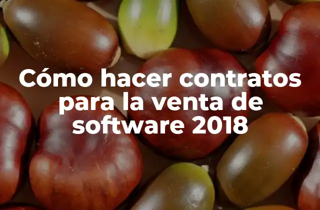 Cómo Hacer Contratos para la Venta de Software 2018