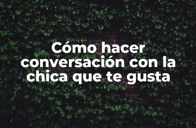 Cómo Hacer Conversación con la Chica que Te Gusta