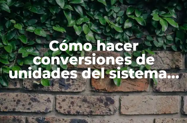 Cómo Hacer Conversiones de Unidades Del Sistema Inglés