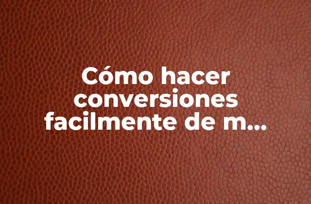 ¿Qué es la conversión de metros cuadrados a metros cúbicos?