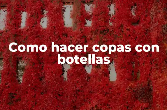 Copas con botellas: un proyecto de arte y medio ambiente