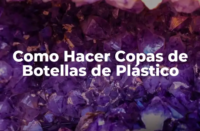 Como Hacer Copas de Botellas de Plástico