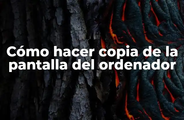 Cómo Hacer Copia de la Pantalla Del Ordenador