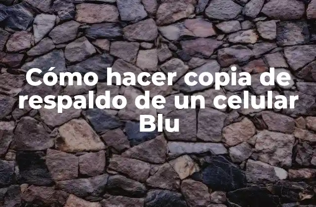 Cómo Hacer Copia de Respaldo de un Celular Blu