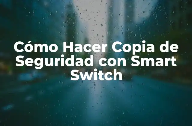 Cómo Hacer Copia de Seguridad con Smart Switch