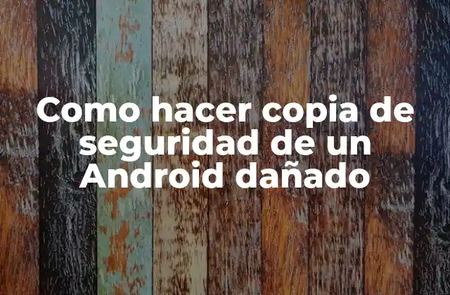 Como Hacer Copia de Seguridad de un Android Dañado
