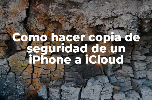 Como Hacer Copia de Seguridad de un Iphone a Icloud