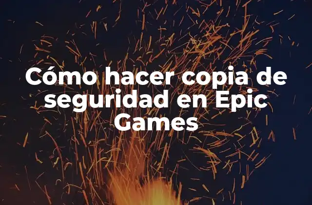 Cómo Hacer Copia de Seguridad en Epic Games