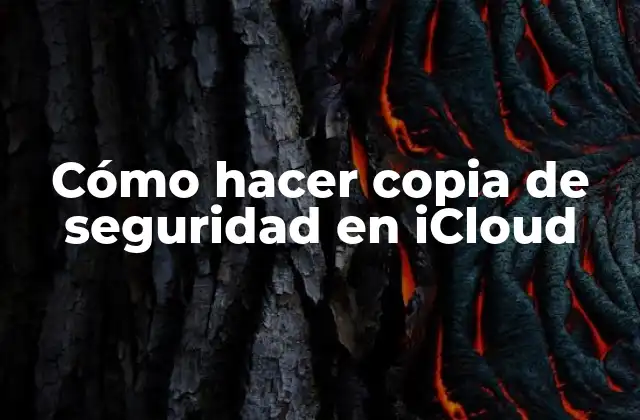 Cómo Hacer Copia de Seguridad en Icloud