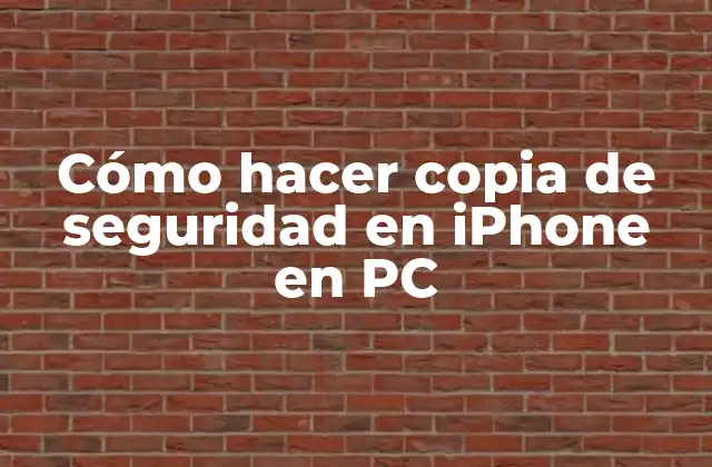 Cómo Hacer Copia de Seguridad en Iphone en Pc