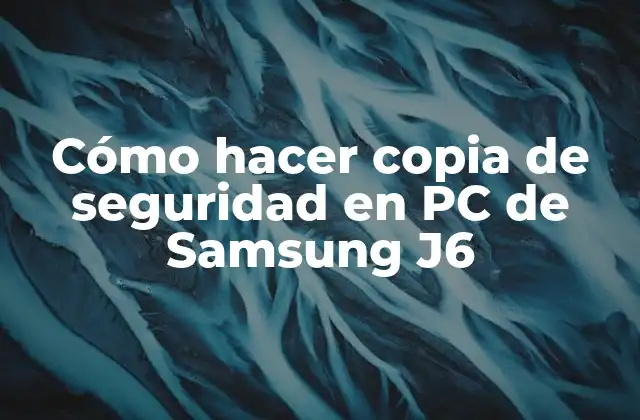 Cómo Hacer Copia de Seguridad en Pc de Samsung J6