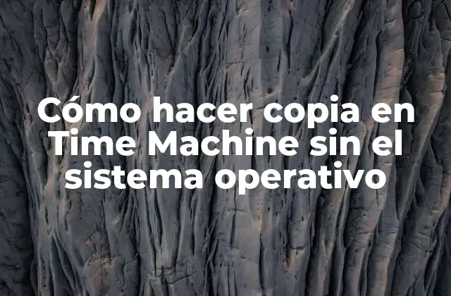 Cómo Hacer Copia en Time Machine sin el Sistema Operativo