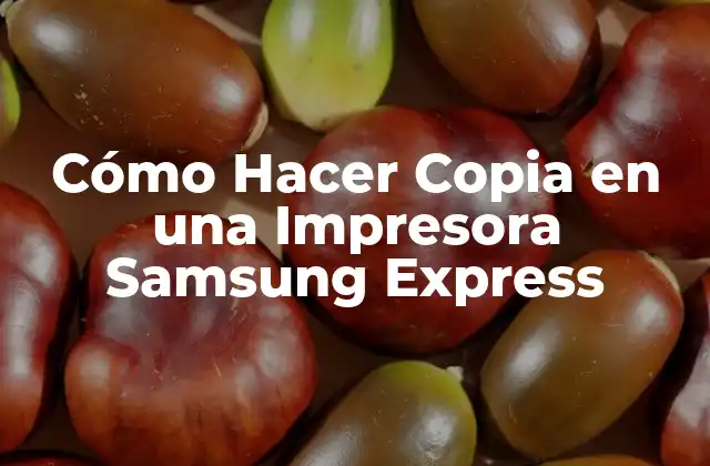 Cómo Hacer Copia en una Impresora Samsung Express