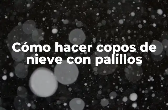 Cómo Hacer Copos de Nieve con Palillos