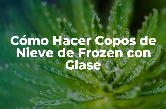 Cómo Hacer Copos de Nieve de Frozen con Glase