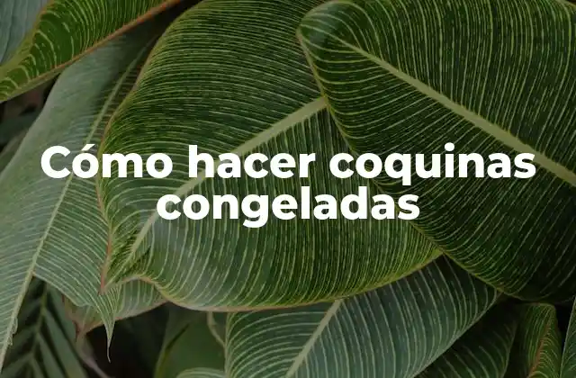 Cómo Hacer Coquinas Congeladas 2 Cómo hacer coquinas congeladas