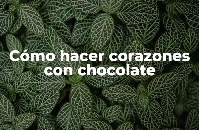 Cómo Hacer Corazones con Chocolate