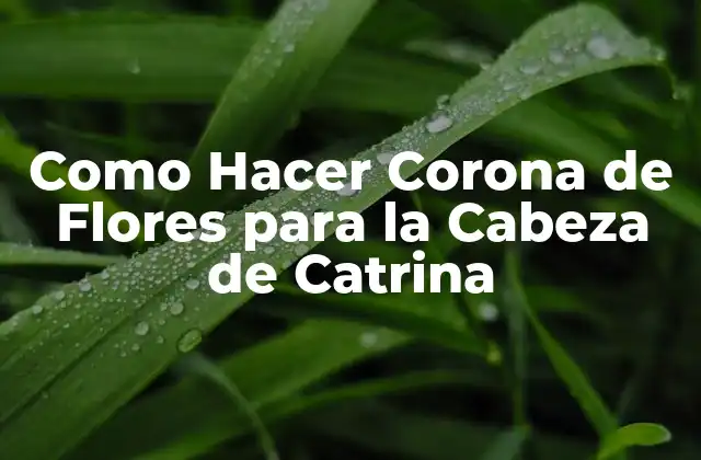 Como Hacer Corona de Flores para la Cabeza de Catrina