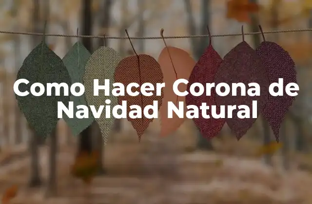 Como Hacer Corona de Navidad Natural