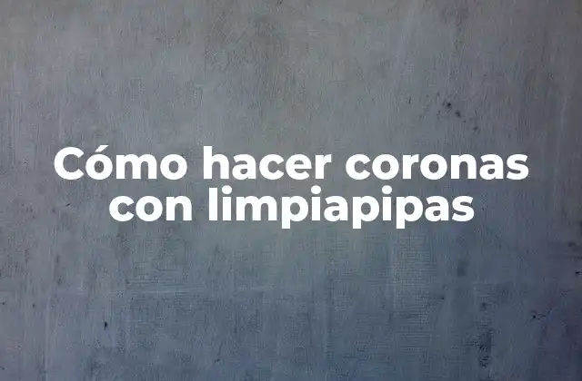 Cómo Hacer Coronas con Limpiapipas