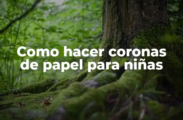 Como Hacer Coronas de Papel para Niñas