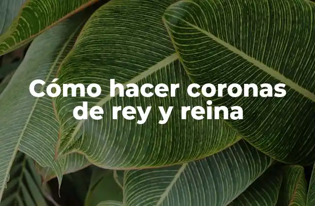 Cómo Hacer Coronas de Rey y Reina