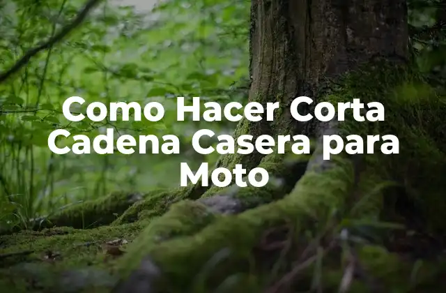 Como Hacer Corta Cadena Casera para Moto