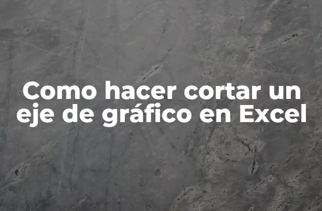 ¿Qué es un eje de gráfico en Excel?