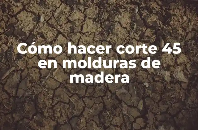 Cómo Hacer Corte 45 en Molduras de Madera