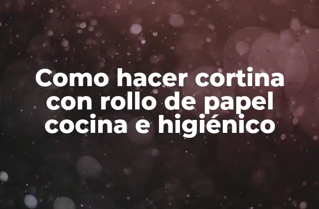 Como Hacer Cortina con Rollo de Papel Cocina e Higiénico