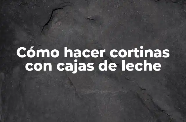 Cómo Hacer Cortinas con Cajas de Leche