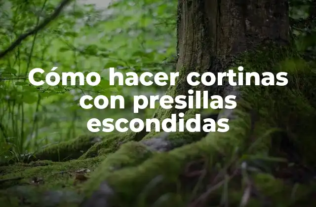 Cómo Hacer Cortinas con Presillas Escondidas